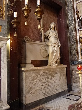 Ercole Consalvis gravmonument i San Marcello al Corso, utfört av Rinaldo Rinaldi.