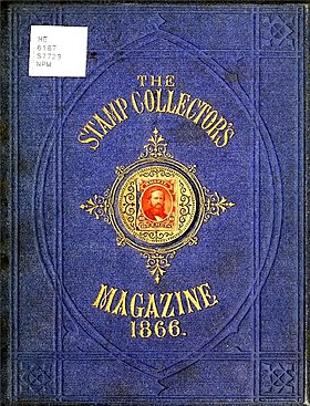 Обложка 4-го тома журнала за 1866 год с приложенной почтовой маркой Бразилии. Издатель имел обыкновение прикреплять почтовую марку к обложке переплетёных томов