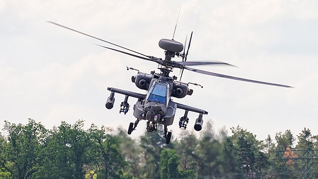 United Kingdom Army Air Corps Attack Helicopter Display Team (AHDT) Westland WAH-64D Longbow Apache AH1 (reg. ZJ203, cn DU037/WAH037) at ILA Berlin Air Show 2016.