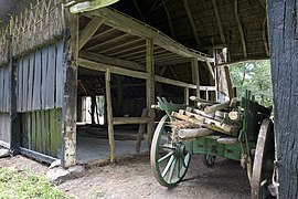 Rare walls of boards and thatch. Drenthe, Netherlands