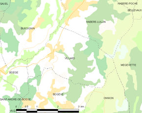 Poziția localității Villard