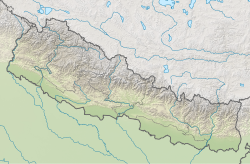 Kamalamai li ser nexşeya Nepal nîşan dide