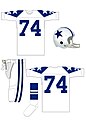 Uniforme branco do Dallas Cowboys de 1960