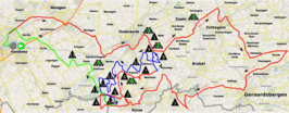 Routekaart van de E3 Harelbeke 2017