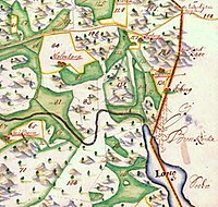 Segeltorp med omgivning, 1703.