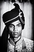 Groom in the traditional dress of Bangladesh in a wedding ceremony