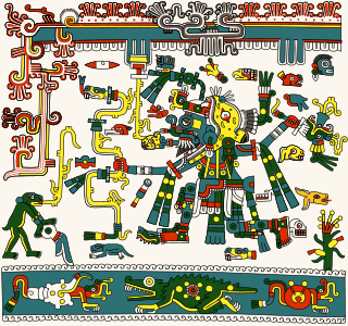 Imagen de Tlaloc en el Códice Laud.