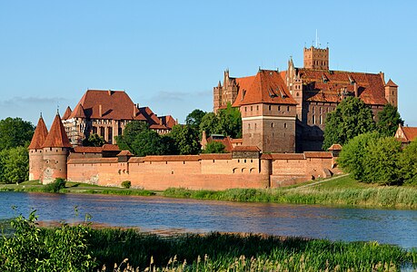 Teŭtona burgo en Malborko (Pollando)