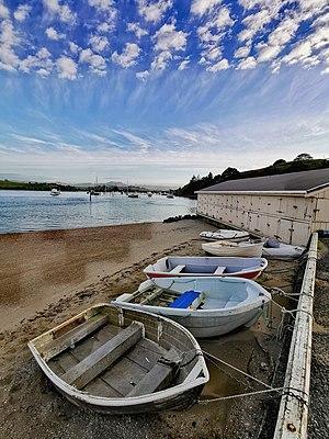 Boats at the end of the spit