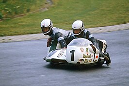 Wereldkampioenen Rolf Steinhausen/Josef Huber trainen op de Nordschleife