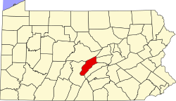 Map of Mifflin County, Pennsylvania