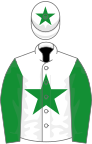 White, green star and sleeves, star on cap