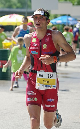 Cyril Viennot beim Ironman 70.3 Austria, wo er Dritter wurde (2012)