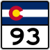 State Highway 93 marker