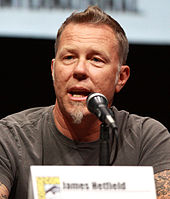 James Hetfield - co-founding lead vocals and rhythm guitarist of heavy metal band Metallica