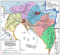 Kaart van de staatkundige situatie van Groningen en Ommelanden voor 1795