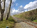 Aftakking van het spoor voor goederentreinen