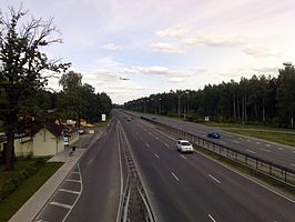 De A10 bij Riga