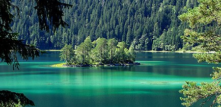 lake in landscape, photo