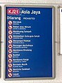 Papan notis stesen Asia Jaya