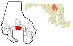 Location of Towson, Maryland