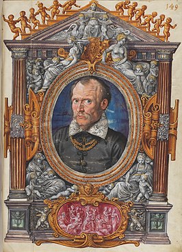 Portret van Cipriano De Rore door Hans Mielich dd 1559 (Motetten (koorboek) - BSB Mus.ms. B(1, München, 1559 [BSB-Hss Mus.ms. B(1