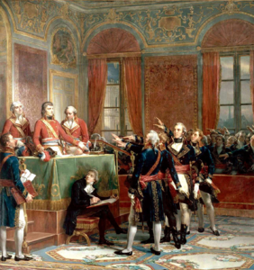 Installation du Conseil d'État au palais du Petit-Luxembourg, 25 décembre 1799 (1856), Versailles, musée de l'Histoire de France.