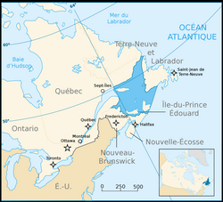 Carte du golfe du Saint-Laurent.