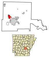 Location in Jefferson county and Arkansas