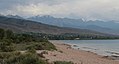 Kichi Jargylchak village as seen from the beach at Ak Terek