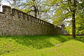 Mur d'enceinte du fort romain de Saalburg.