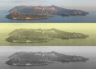 Vista di Vulcano da Lipari.