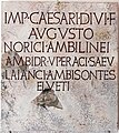 English: Commemorative plaque by the Celtic tribes of Noricum as tribute to the Roman Emperor Deutsch: Ehrung durch die keltischen Stämme Noricums für das römische Kaiserhaus