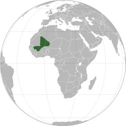 Location o  Mali  (green)