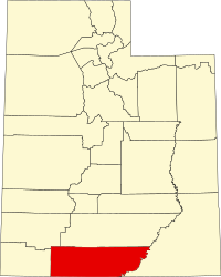 Map of Juta highlighting Kane County