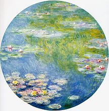 Les Nymphéas, de Claude Monet. La peinture en 1908 sur Commons