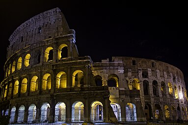 The Colosseum at night