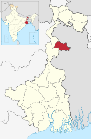 Location of Dakshin Dinajpur district in West Bengal