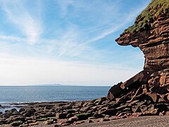 The Isle of Man seen from Fleswick Bay