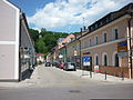 Ludwigstraße: angelegt 1841, Hintergrund Herrnberg mit Pestkapelle, erbaut 1713