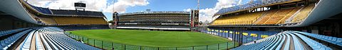 Panoramic view of La Bombonera (Buenos Aires, Argentina) looking east