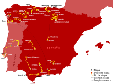 Route of the 2024 Vuelta a España