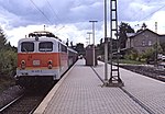 A Class 141 in S-Bahn livery in Altdorf station (1991)