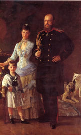 The Russian Imperial couple and their youngest son Mikhail