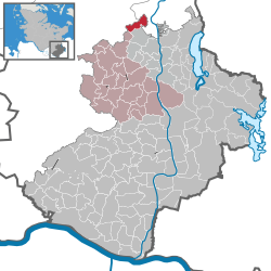 Elhelyezkedése Schleswig-Holstein térképén