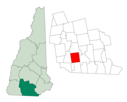 Location in Hillsborough County, New Hampshire