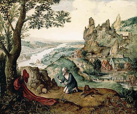 Paysage avec saint Jérôme pénitent, vers 1545-48, collection particulière.