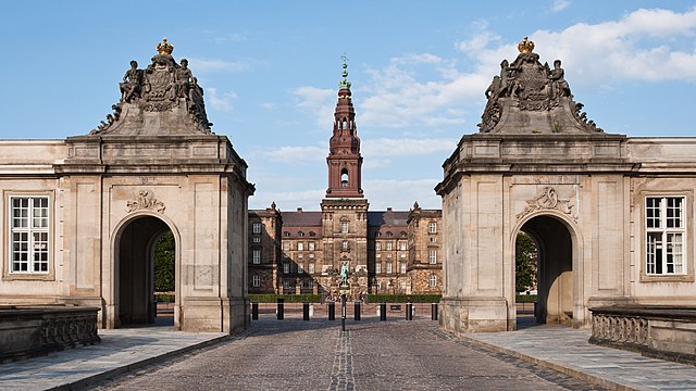 Christiansborg Slot in Copenhagen Slotsholmen.