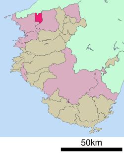 Location of Iwade in Wakayama Prefecture