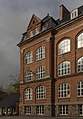 En af de fire hjørnerisalitter på Læssøesgades Skole